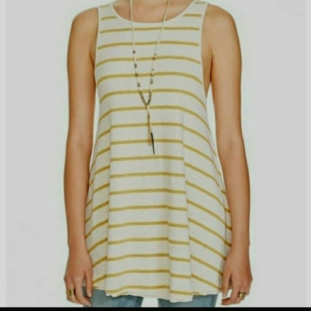 Free People Striped Tank Top We The Free Garden Stripe Tank Tunic Small